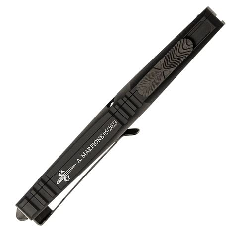 Marfione Custom Combat Troodon D E Hefted Black Alloy Handle Hot Blued Vegas Forge Reptilian