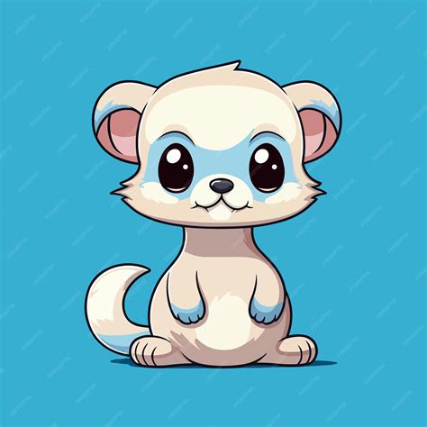 Cute Vector Ferret Cartoon Character | Premium AI-generated vector