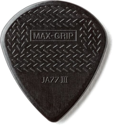 Jim Dunlop 471P3S Jz 6 Nylon Max Grip Guitar Pick In Player Pack Black