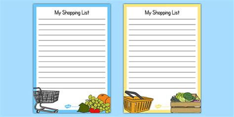 Fruit And Veg Shop Role Play Shopping Lists Fruit And Vegetable Shop Role