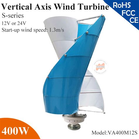 Vertical Axis Wind Turbine Generator Vawt 400w 12 24v S Series 10blades