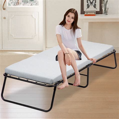 Dkelincs Foldable Twin Size Portable Guest Bed With 3 Inch Foam