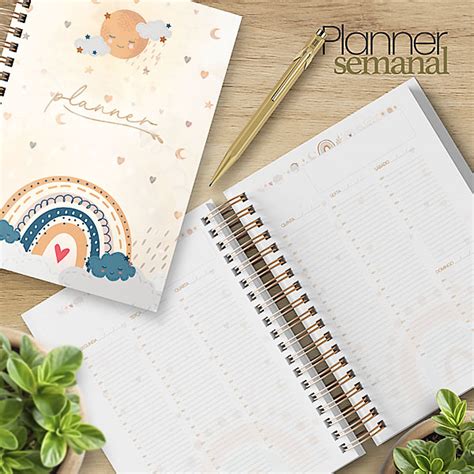 Semanal Planner Arco Iris Boho Fazendo A Nossa Festa