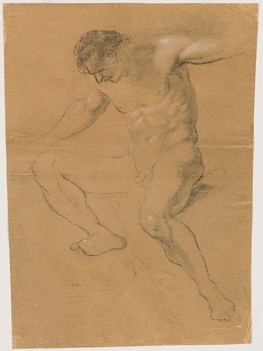 Seated Male Nude Free Public Domain Image Look And Learn