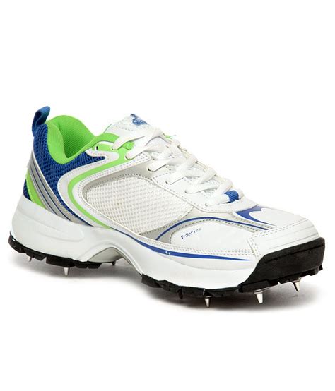 Slazenger Sussex White And Green Cricket Shoes Buy Slazenger Sussex