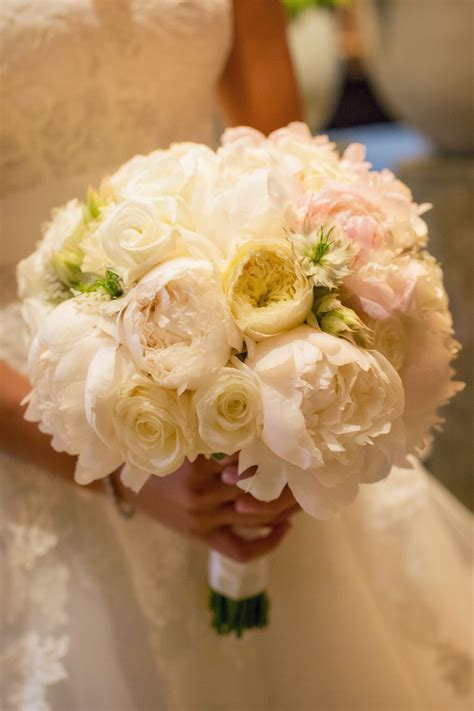 Classic Peony And Garden Rose Bouquet Alstroemeria Bouquet Wedding