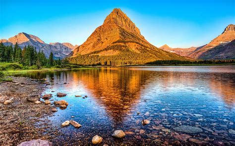 Glacier National Park Montana Mount Grinnell Desktop Hd Wallpaper ...