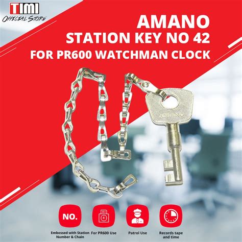 Amano Station Key Kunci Amano No For Amano Watchman Clock Shopee