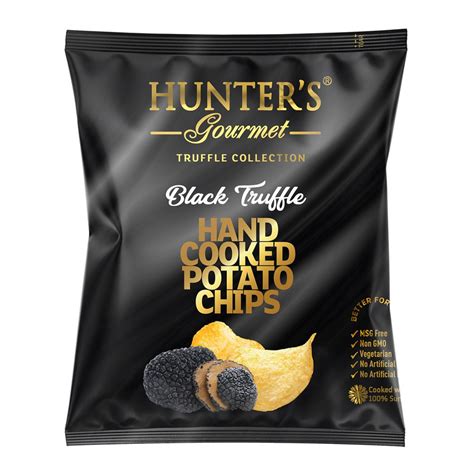 Hunter S Gourmet Hand Cooked Potato Chips Black Caviar Platinum