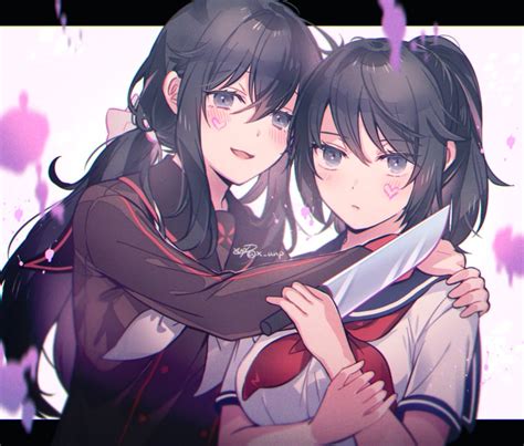 Ayano X Ryoba Aishi Yandere Simulator Yandere Simulator Fan Art Yandere