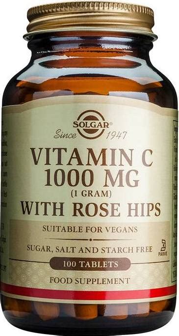 Solgar Vitamin C Mg With Rose Hips Stk Pris