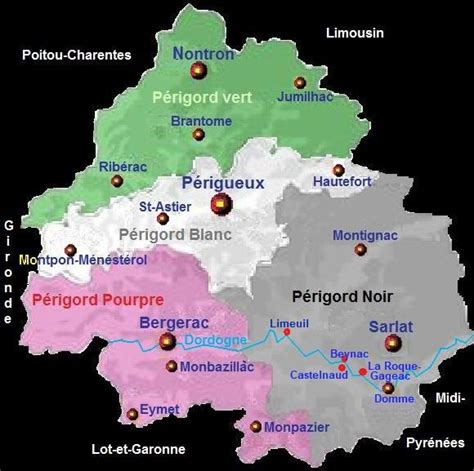 Dordogne on map of france - terebus