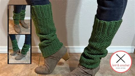 Crunch Leg Warmers Free Crochet Pattern Tutorial Youtube