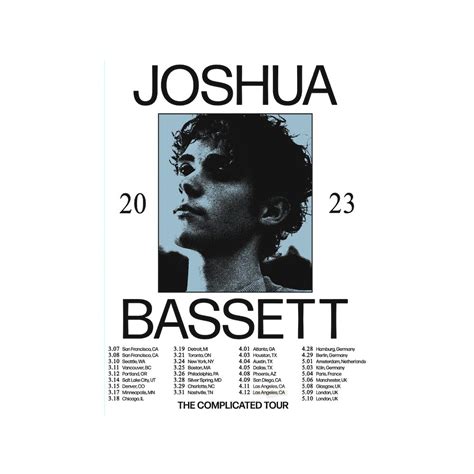 Joshua Bassett 2023 Complicated Tour Poster