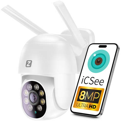 Kamera Zewnętrzna Obrotowa IP WiFi 8MPx 8MP 4K ULTRA HD 4x ZOOM Sklep