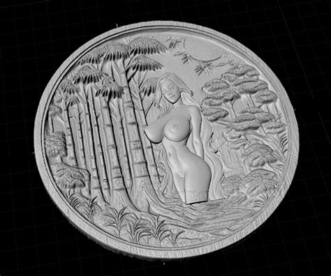 Nude Stl File Coin Style For D Print Or Cnc Router Rain Forest M Stl File For D Printing