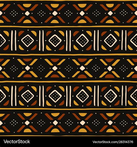 Textile Fashion African Print Tribal Seamless Vector Image