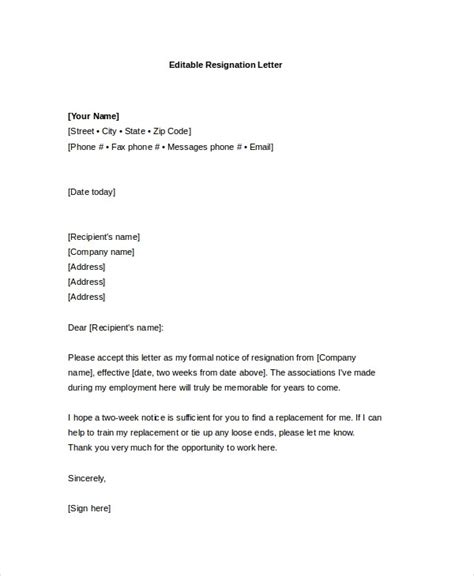 Resignation Letter Template Editable The Modern Rules Of Resignation Letter Template Editable