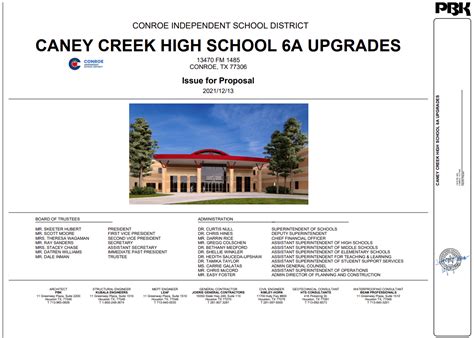 Caney Creek High School 6A Upgrades - Conroe ISD (Subbid) - Virtual ...