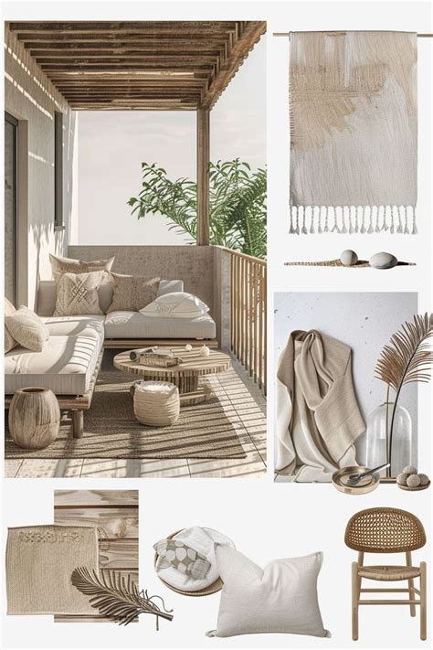 Scandinavian Balcony Tan Beige And Ivory Tranquility