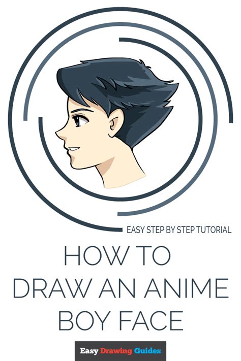 Anime Boy Side Profile Drawing Anime A circle shape is ideal for ...