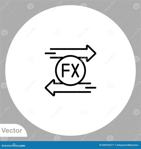 Símbolo De Símbolo De Icono De Vector Forex Stock de ilustración