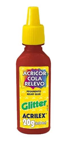 Cola Relevo Acricor 20g Vermelho Acricor Acrilex MercadoLivre