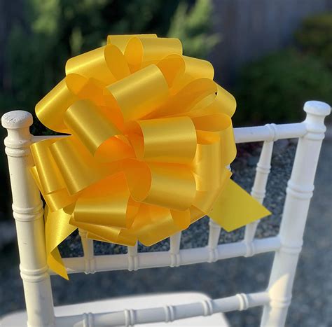 Large Yellow Ribbon Pull Bows 9 Wide Set Of 6 Easter Support Our