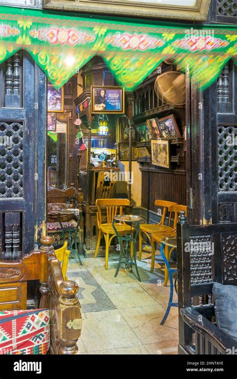 Interior Of El Fishawi Old Cafe At Mamluk Khan Al Khalili Bazaar