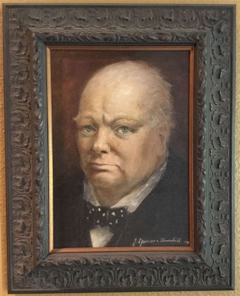 Original Oil Painting of Winston Churchill | Churchill Collector: Books ...