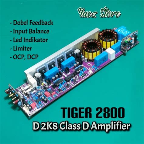 Jual Ready Kit Class D Tiger 2800 D2K8 Fullbridge Full Fitur Power