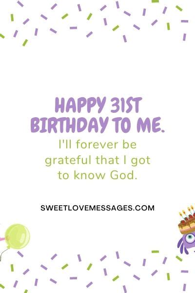 Happy 31st Birthday To Me Wishes And Quotes Sweet Love Messages