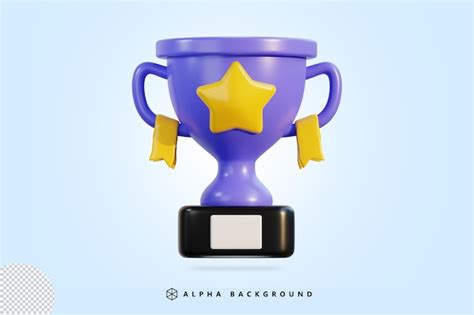 Trofeo Copa Icono D Renderizado Vector Ilustraci N Archivo Psd Premium