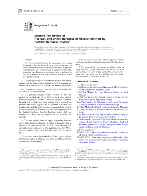 Pdf Astm E Standard Test Method For Rockwell And Brinell