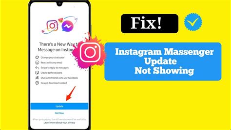 Fix Instagram Messenger Update Not Showing Messenger Icon Missing Android And Ios 2022 Youtube