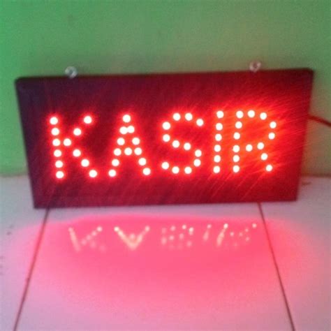 Jual Papan Tulisan Lampu Led Sign Kasir Biru Kota Semarang