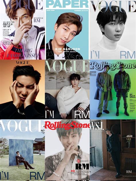 Joonsbase On Twitter Namjoon Magazine Cover Throughout The Years