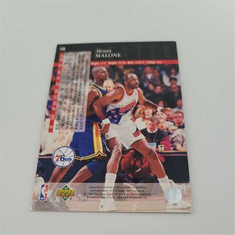 Upper Deck Moses Malone Electric Philadelphia Ers Basketball