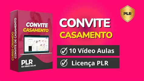 Curso Plr Criando Convite De Casamento Curso Licen A Plr Youtube