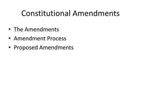 Ppt Constitutional Amendments Powerpoint Presentation Free Download