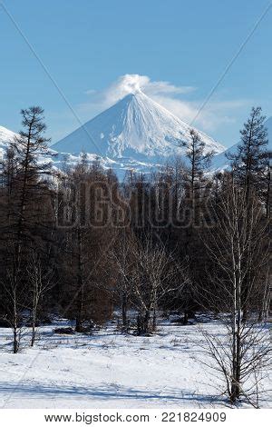 Wintry Volcano Image Photo Free Trial Bigstock