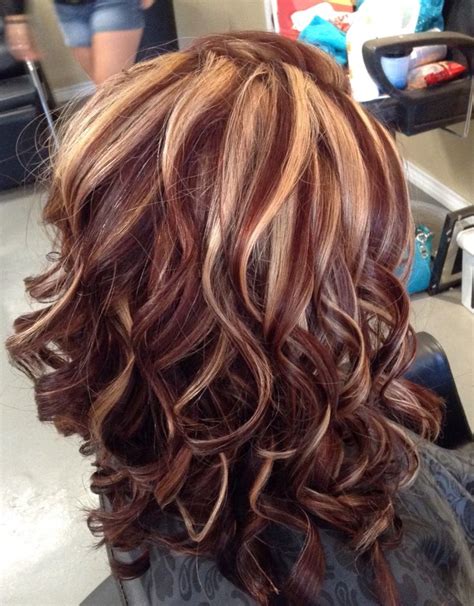 Auburn Color With Blonde Highlights By Melissa At Southern Roots Salon In Trinity Tx Hair