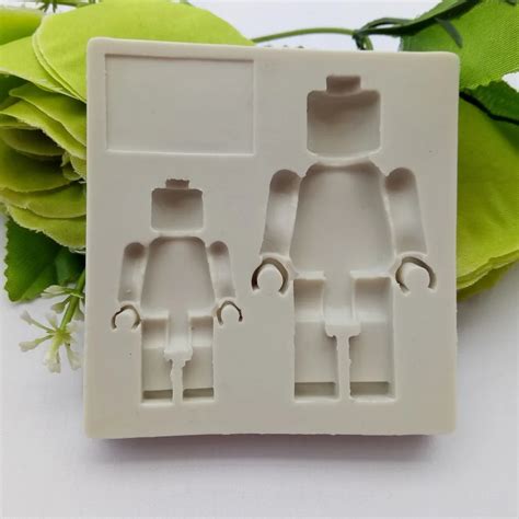 Luyou 1 Pcs 3d Lego Robot Boy Birthday Party Silicone Cake Mold Fondant