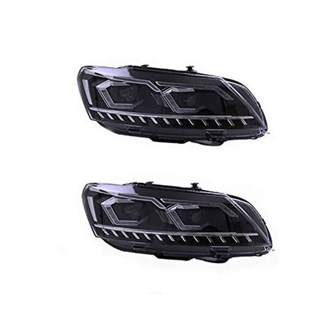 2pcs Headlight Assemblies For Volkswagen Passat 2012 2015bi Xenon Lens Projector Double Beam