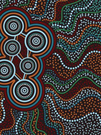 Aboriginal dot painting - Download Graphics & Vectors