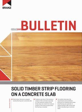 Bu Solid Timber Strip Flooring On A Concrete Slab Branz