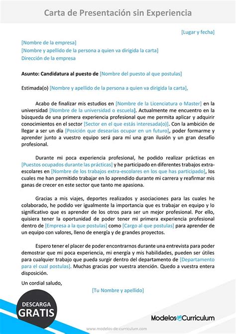 Famous Carta De Presentacion Laboral Ideas Mary Kendrick Ejemplo De