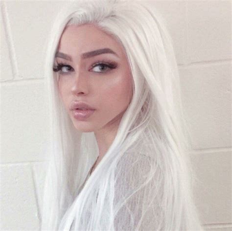 24 Snow White Straight Lacefront Wig Nwt Etsy Long White Hair White Hair Color Dyed Hair