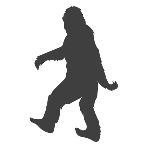 Walking Bigfoot Hairy Black Transparent PNG SVG Vector File