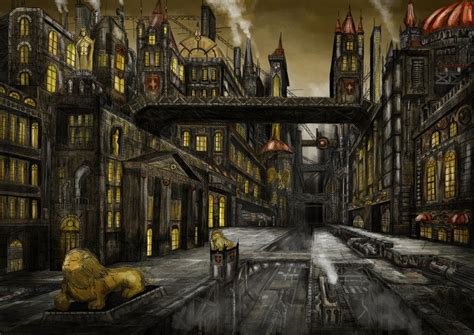 Pin by Ryan Humberstone on Steam/cyberpunk Towns | Steampunk city ...